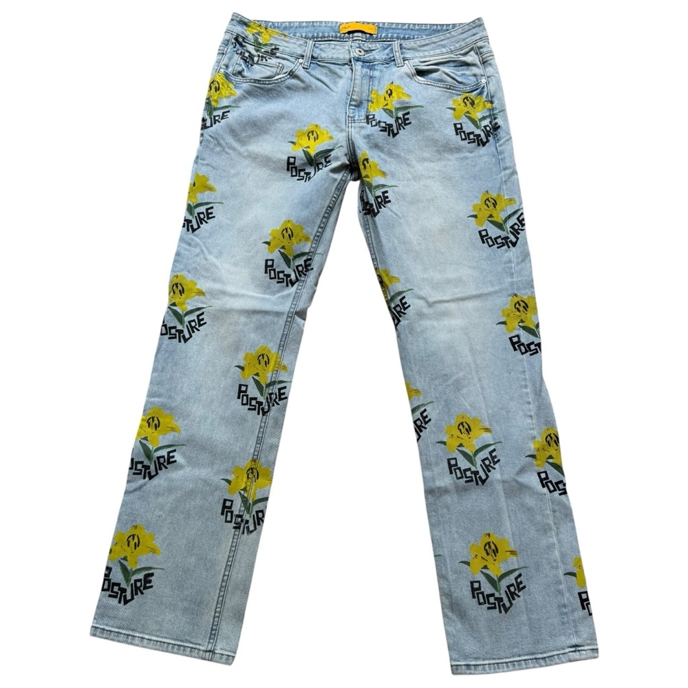 Posture Apparel’s Life’s A Garden all over flower print denim jeans 36
